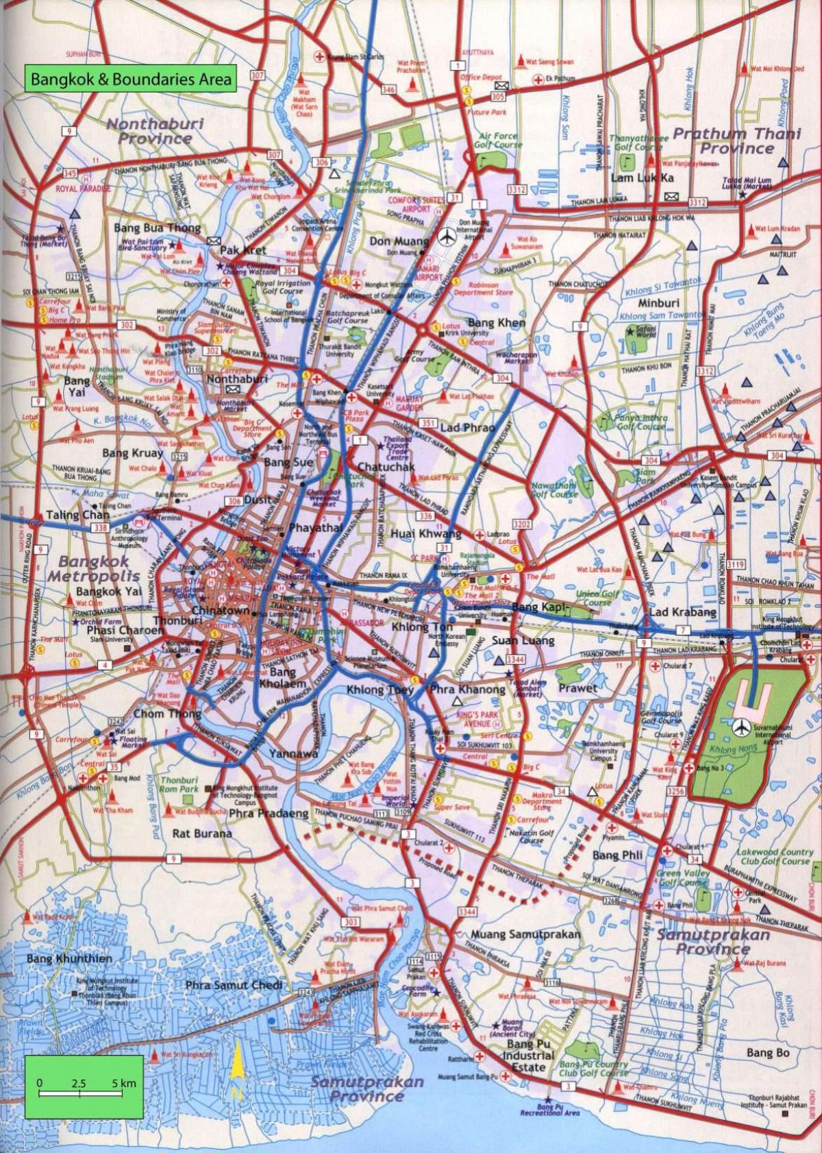 Карта дорог Бангкока (Крунг Тхеп)