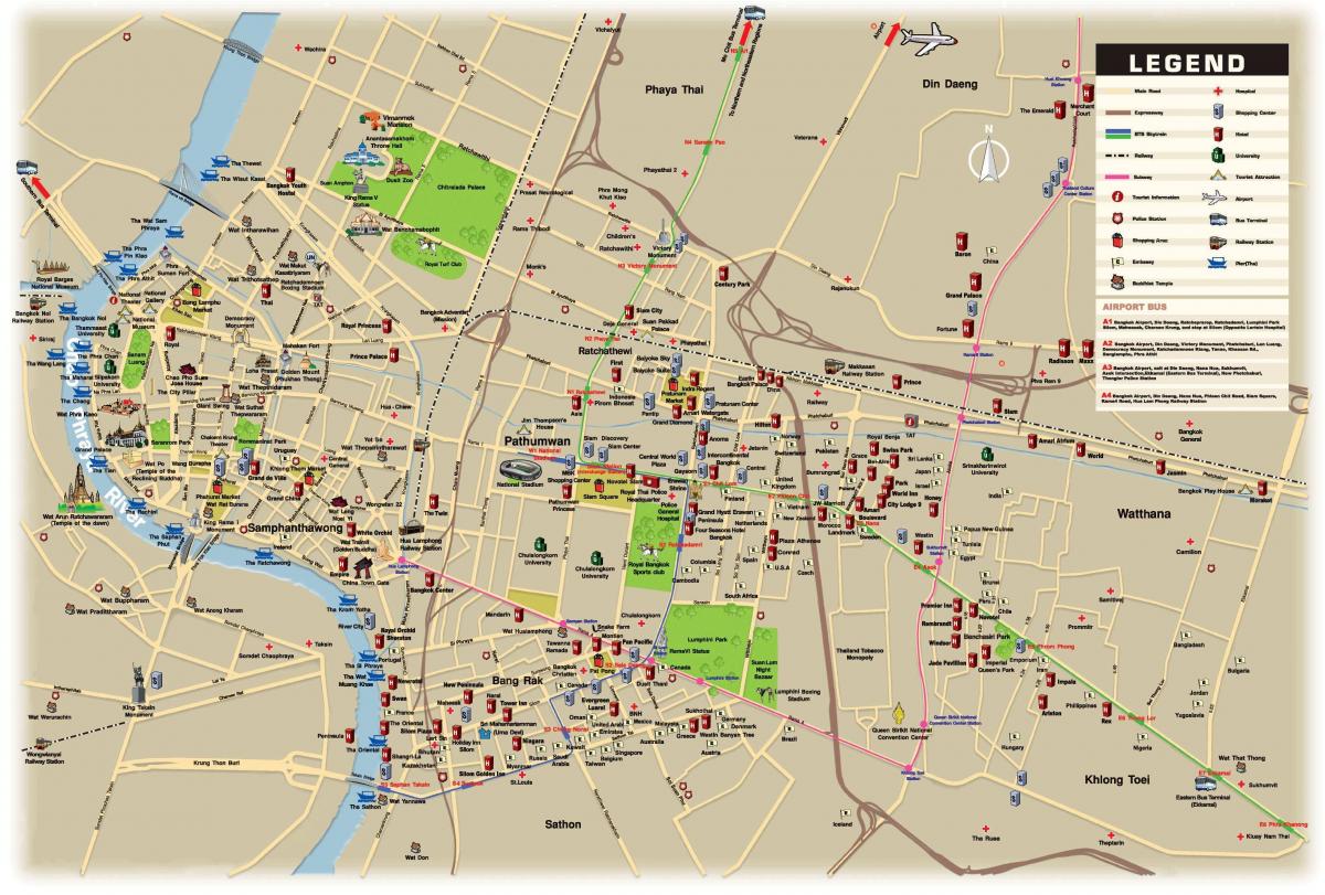 Карта города Бангкок (Крунг Тхеп)