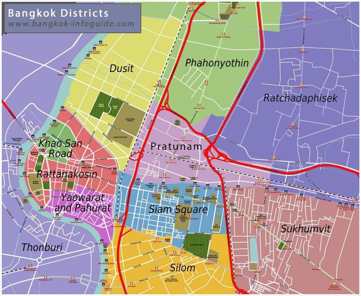 Бангкок (Крунг Тхеп) окрестности карта