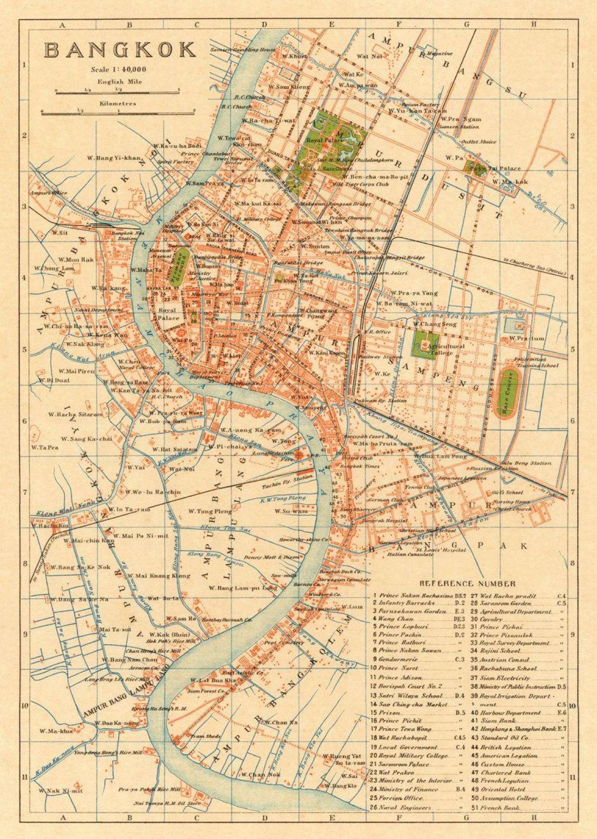 Бангкок (Крунг Тхеп) историческая карта